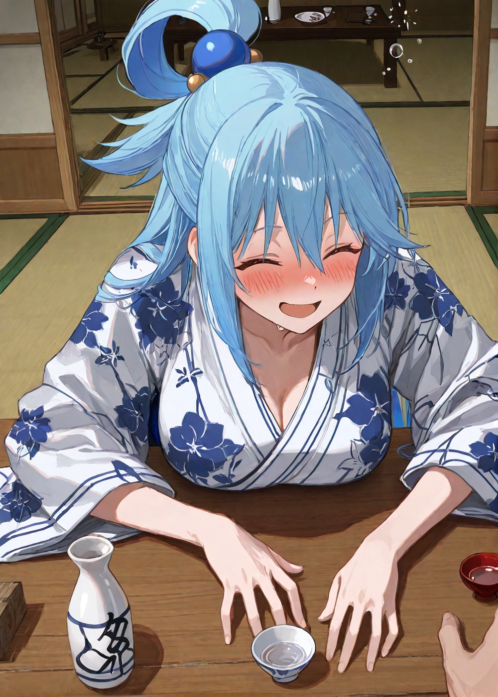 【この素晴らしい世界に祝福を！】寝落ちアクアにイタズラから…酒乱中出しSEX_6