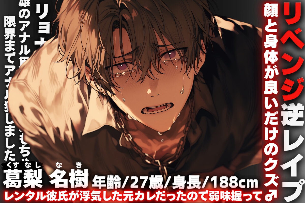 ⚠︎リベンジ逆レイプ【レンタルした彼氏が元カレだったので】《リョナ》✖︎《おもちゃ》✖︎《雄のアナル貫通》で限界までアナル犯しました…顔と身体が良いだけのクズ♂-1画像