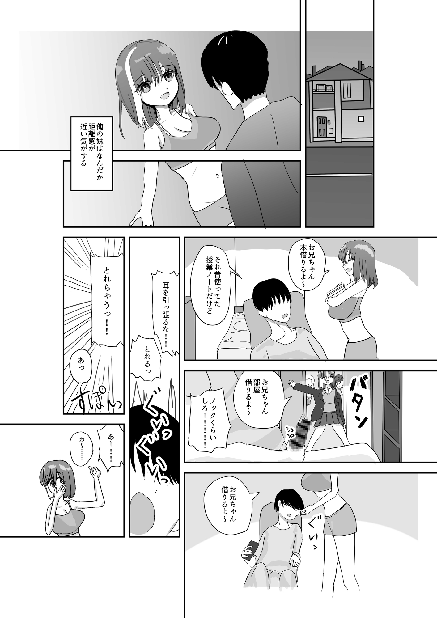 下着姿で抱きつかれて妹に中出し 画像1