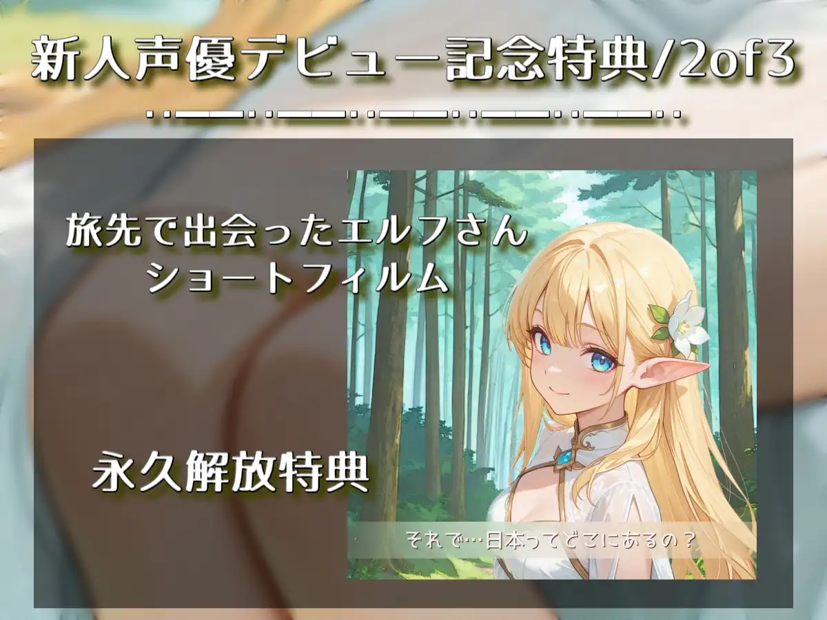 旅先で出会ったエルフさんが身も心もち◯こも癒やしてくれるやーつ【耳ペロ音声版】 サンプル画像 2