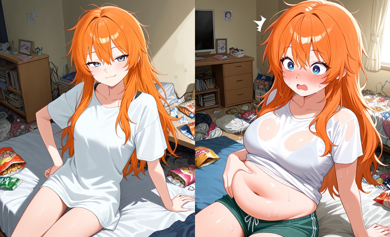 【和具】同人CG・AI『太らせぽっちゃり少女CG 【01】』10