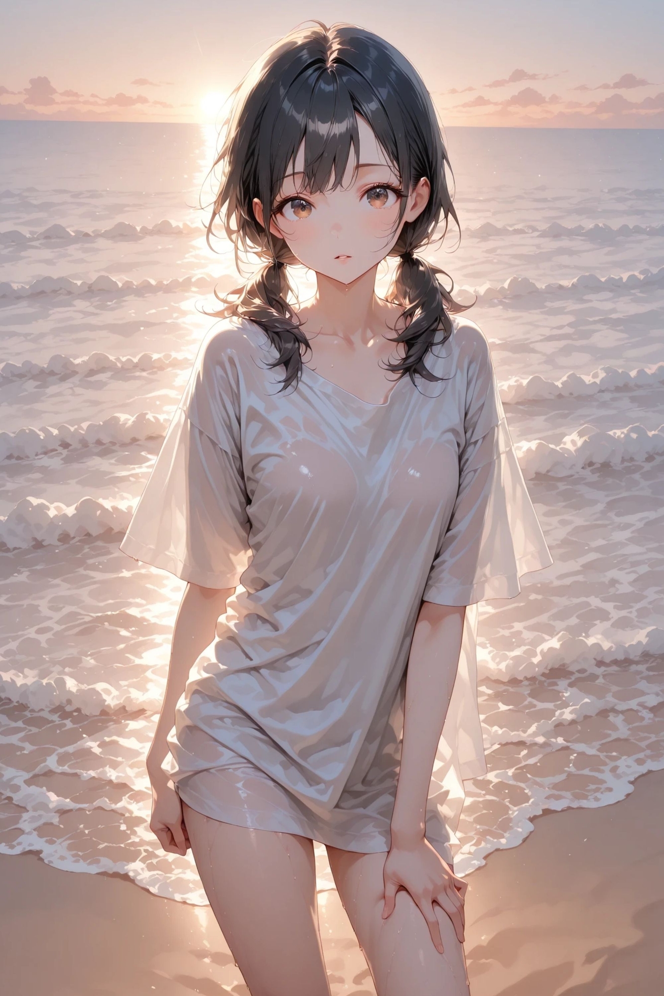 陽菜 collection - Sandy beach -【海辺ヌードイラスト集】_1
