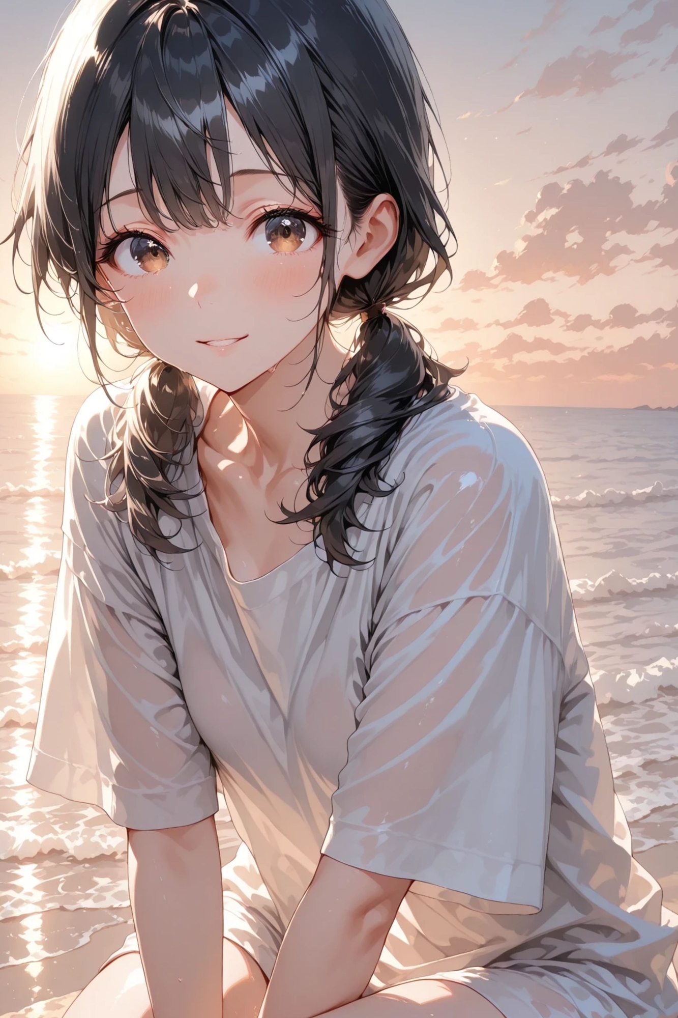 陽菜 collection - Sandy beach -【海辺ヌードイラスト集】_3