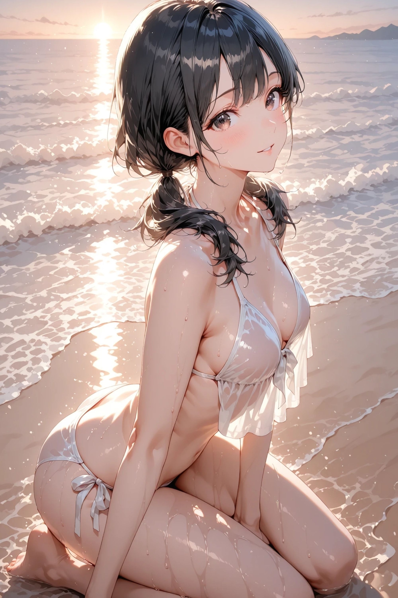 陽菜 collection - Sandy beach -【海辺ヌードイラスト集】_5