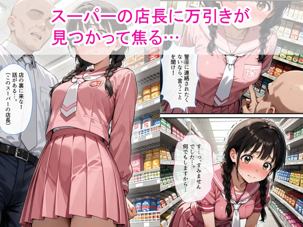 【スマホ快適版】万引きセーラー服女子校生に店長が中出しをした話 サンプル画像 2