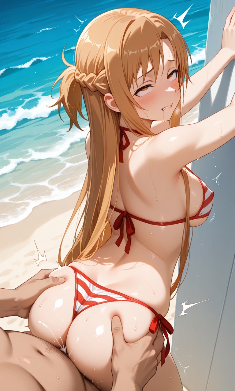 【SAO】リーファ(直葉)・シノン(詩乃)・ アスナ(明日奈) ～ アヘ顔+搾精CG集 ～|挑発パイズリ・手コキ足コキ・中出し着床_10