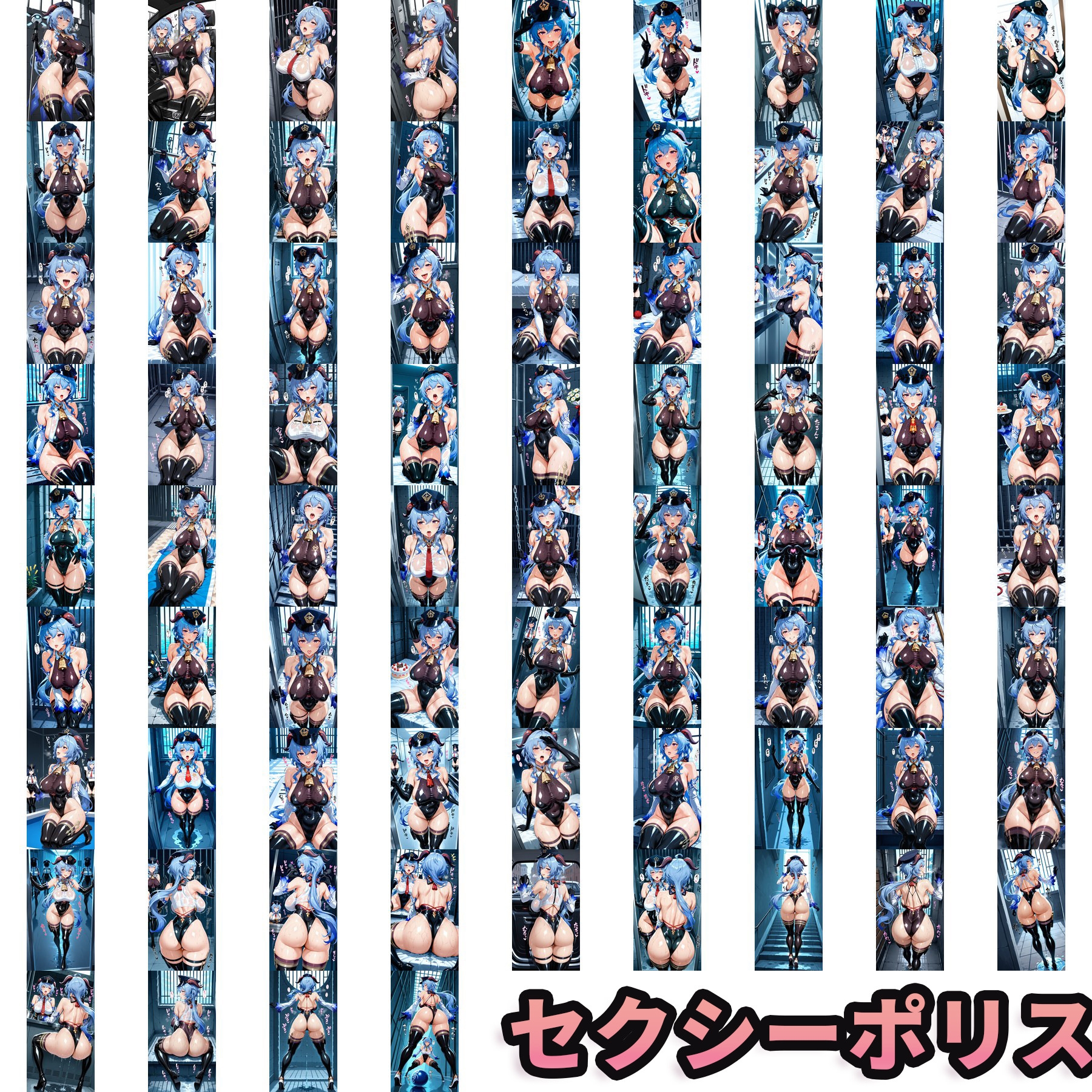 ぬるてかコスプレ(ミニスカナース・ぱつぱつ女教師・ハイレグポリス・むちむちバニー)  ちょいえろCG+縦型動画_2