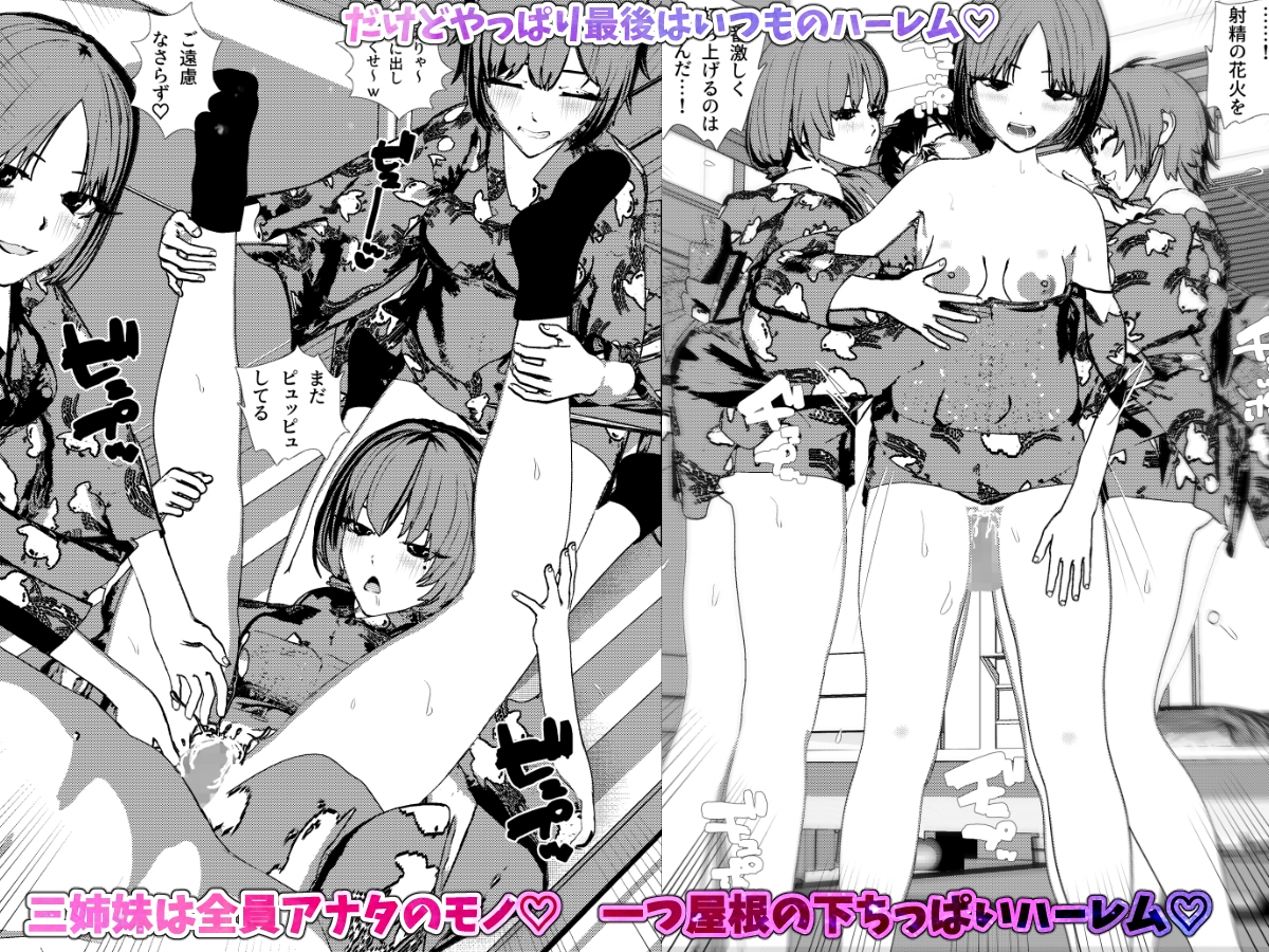田舎ちっぱい3姉妹とハーレムSEX！3 画像3