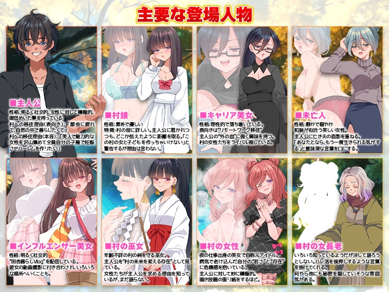 村人全員妊娠SIM 美女だらけの山村で自由に生活してみたら…やっぱり村娘を全員妊娠させちゃうよね~ 画像5