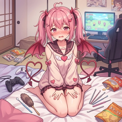 【中文音声】肚子饿瘪的笨蛋小魅魔突然住进我家！