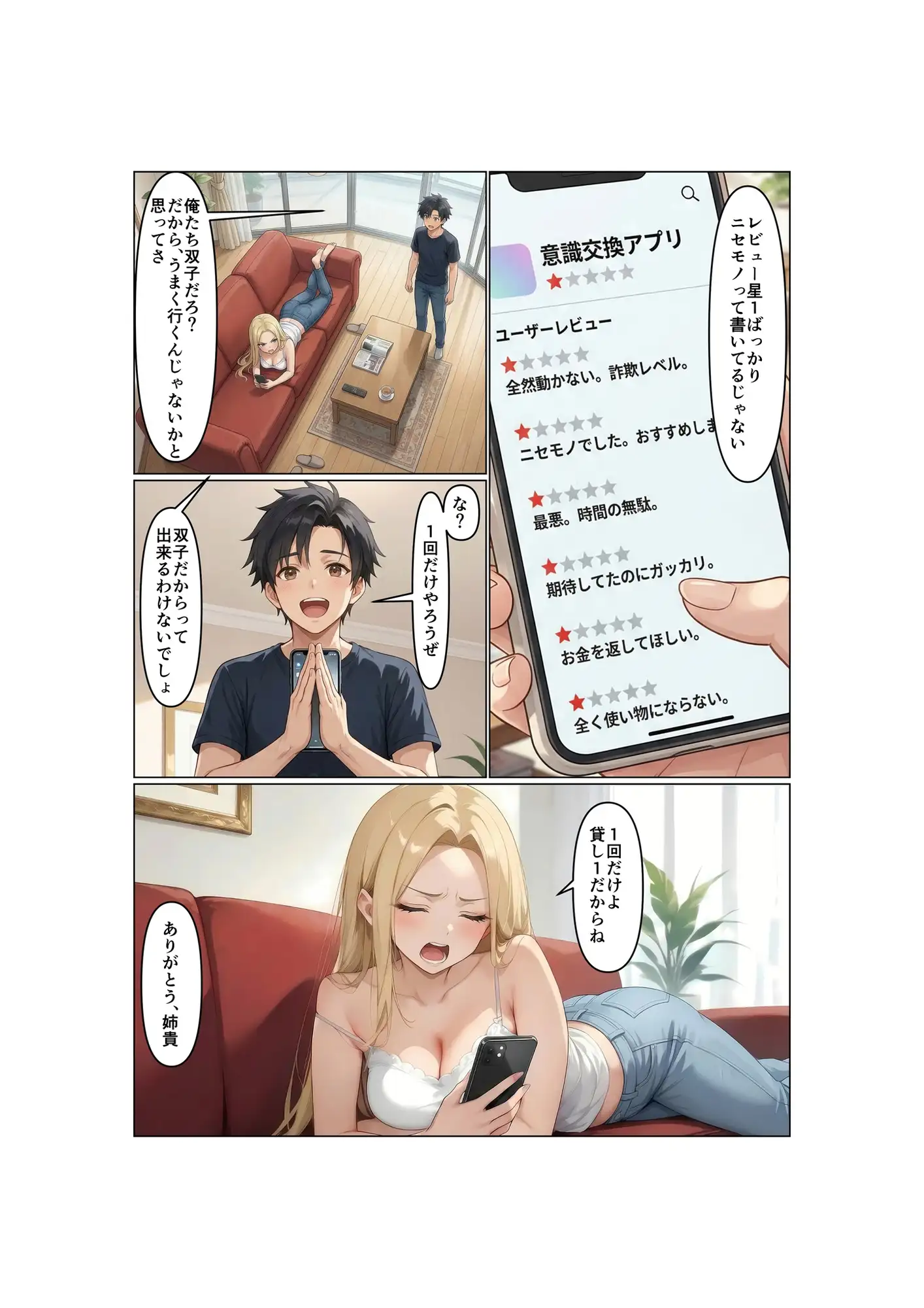 姉弟交換！！双子の弟は姉のカラダで女の快楽を知る [ベルロッド電子出版] | DLsite - R18