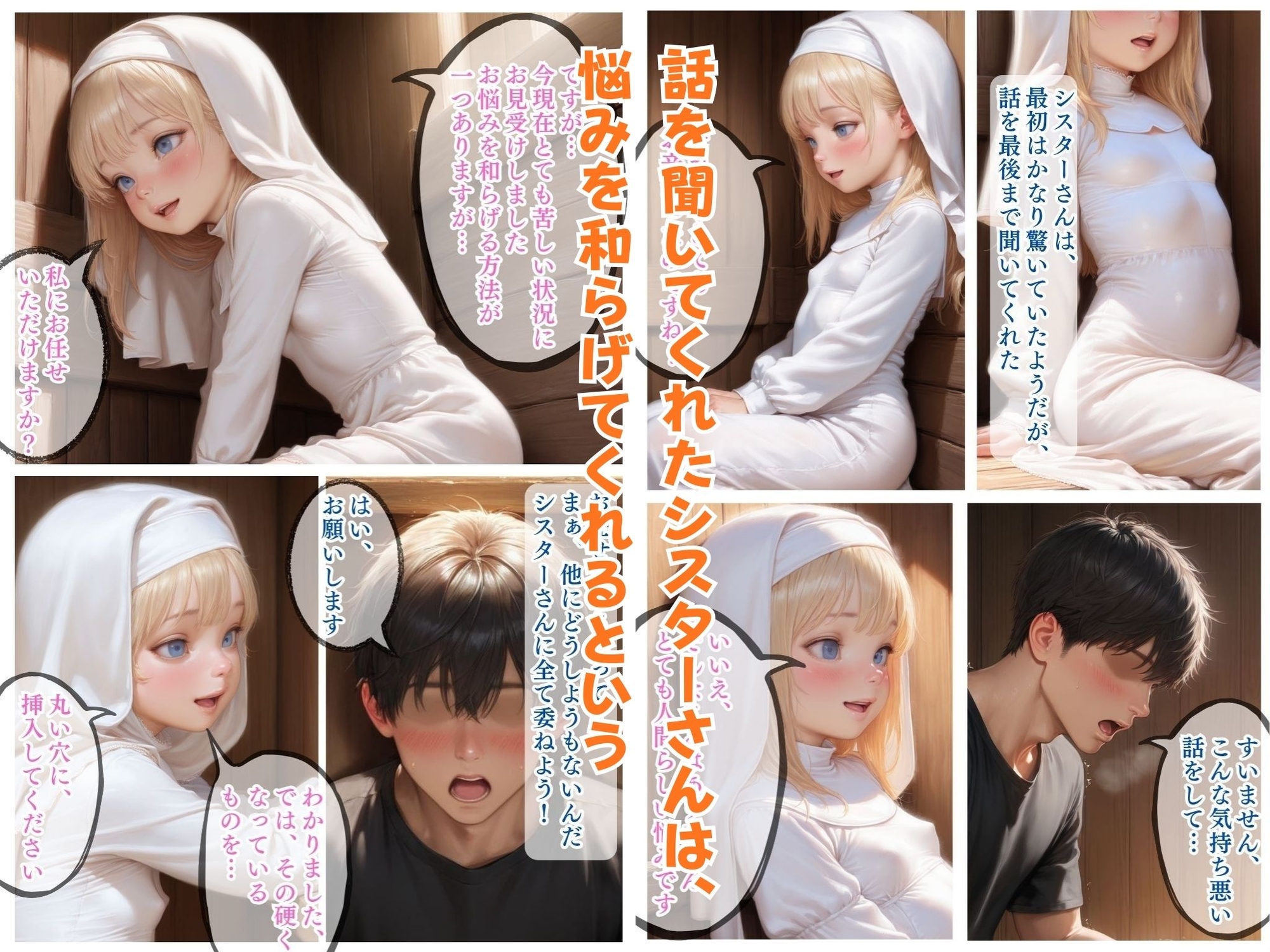 教会へ懺悔しに行ったらシスターさんが壁穴エッチで抜いてくれた_2