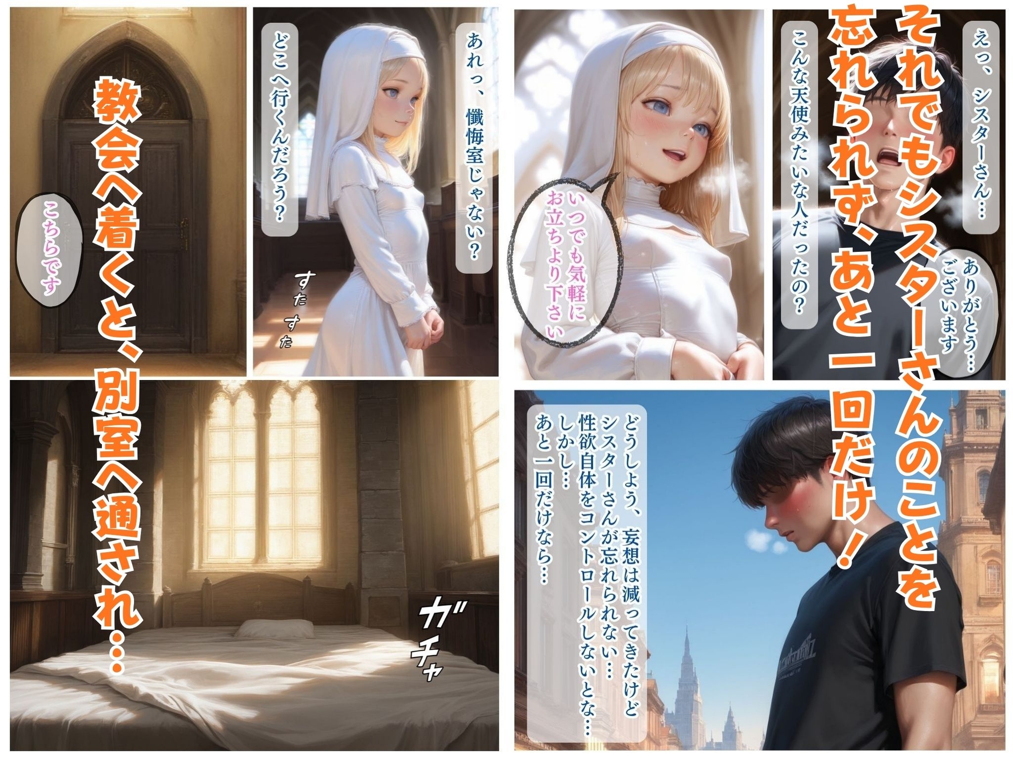 教会へ懺悔しに行ったらシスターさんが壁穴エッチで抜いてくれた_6