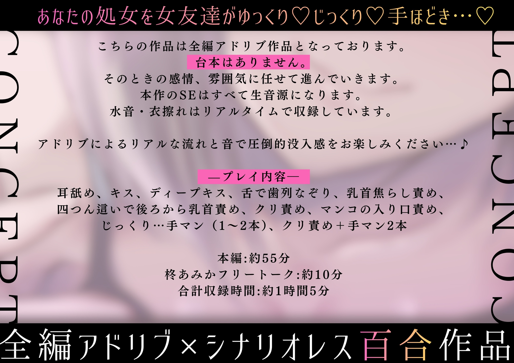 【百合】あんたの処女、わたしにちょうだい?～女友達の指でゆっくりほどかれる初めての夜〜【シナリオレス×全編アドリブ作品】-2画像