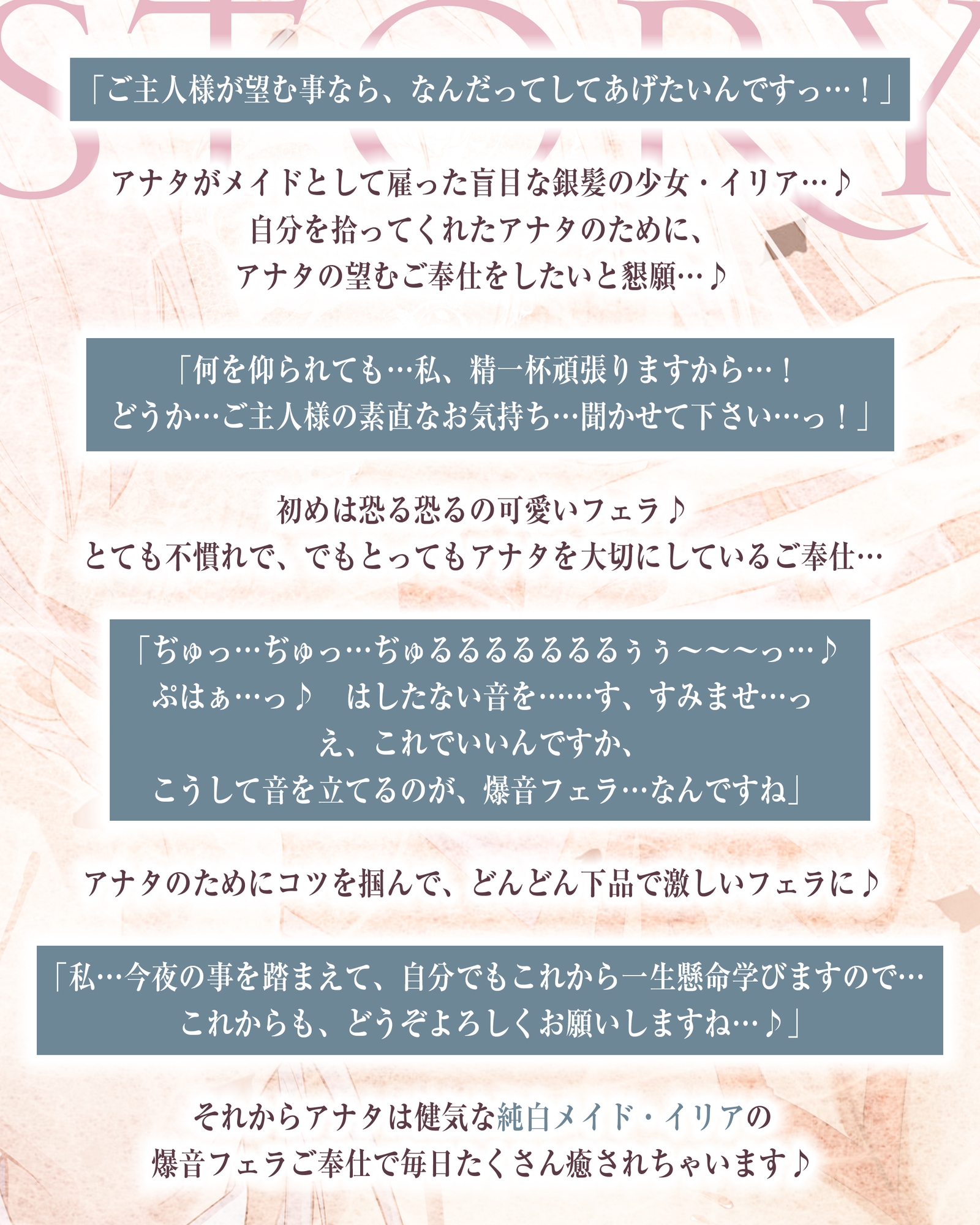 ✅Live2D同梱✅【フェラ特化】銀髪盲目メイドのお口ご奉仕~ご主人様のためにどんなに下品で激しいフェラでも頑張ります♡~《3大早期特典付き》_5
