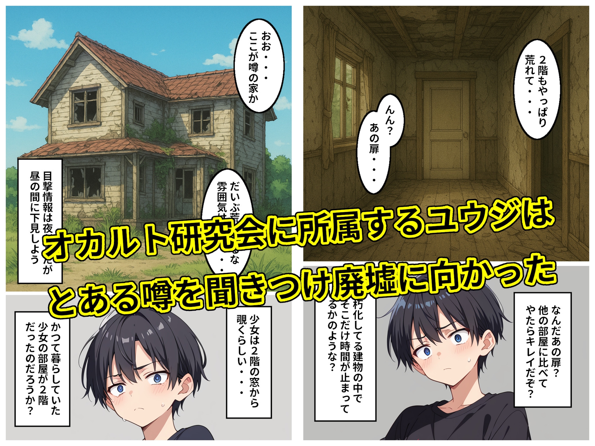 【アトリエアイナーガ】同人マンガ・AI『廃墟に現れる幽霊少女はセックスするまで成仏できない?』2