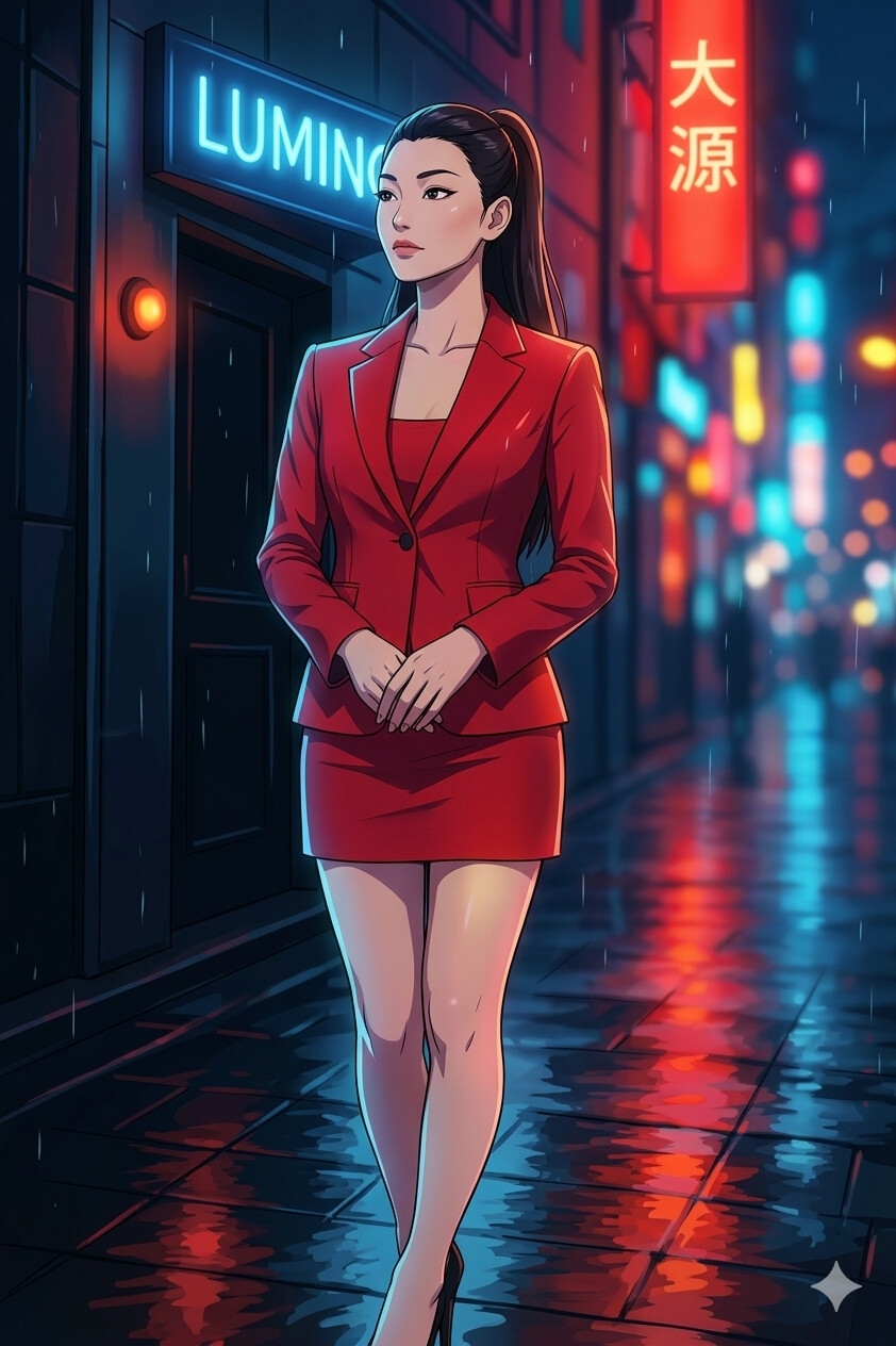 『エンビナル・インターロゲーター:レッドミニスカ・刑事レイナが暴く禁断のコード』 ~得意技は、ハニートラップ~ 1ページ