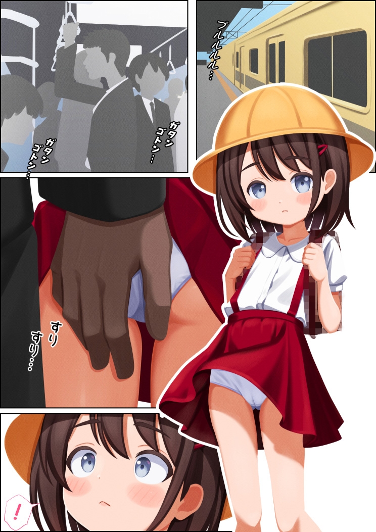ラン〇セル×吊りスカート×電車×おさわり 画像1