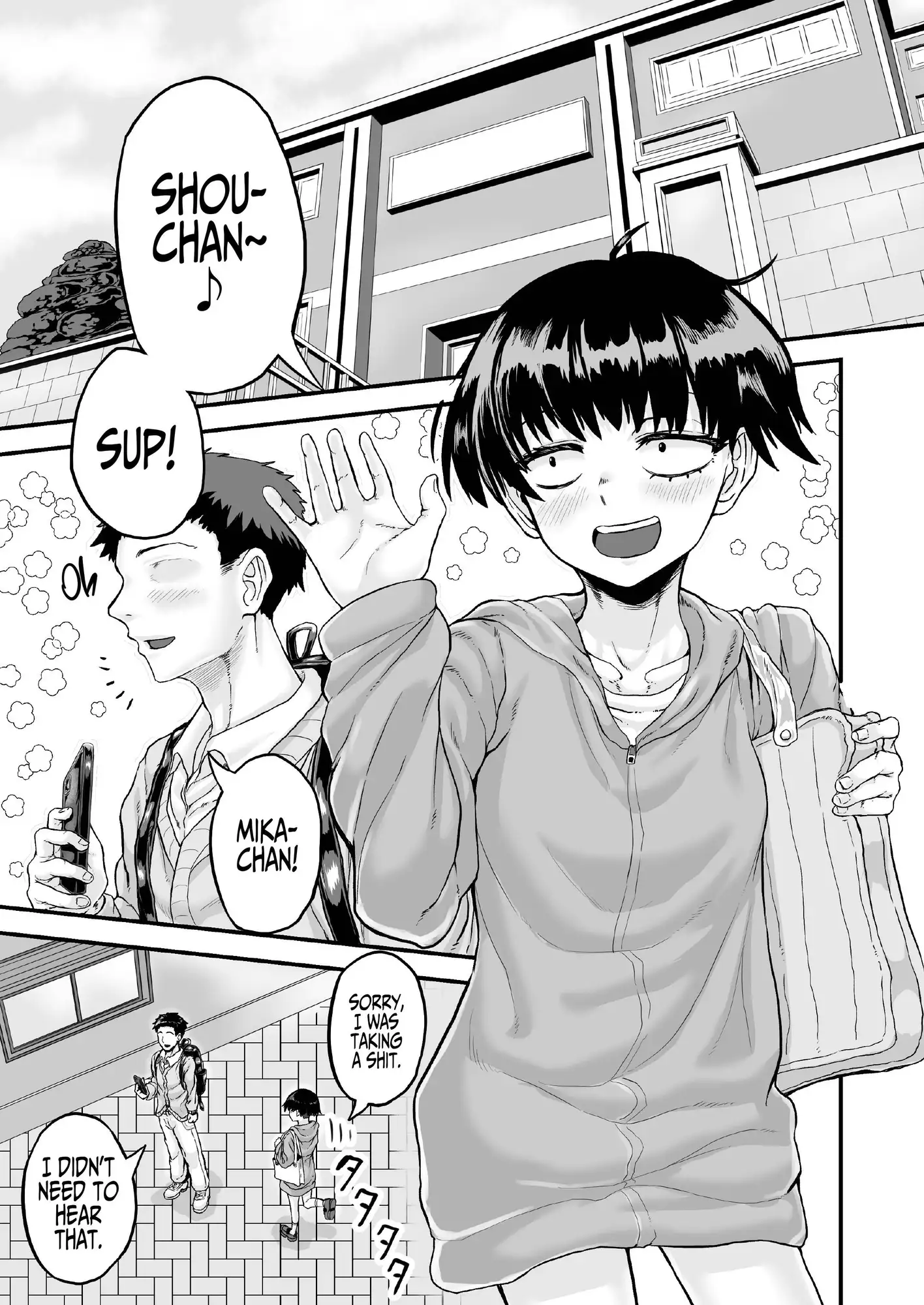 【英語版】風呂に入って来なかったモブ顔カノジョと汗だくセックスする話 preview
