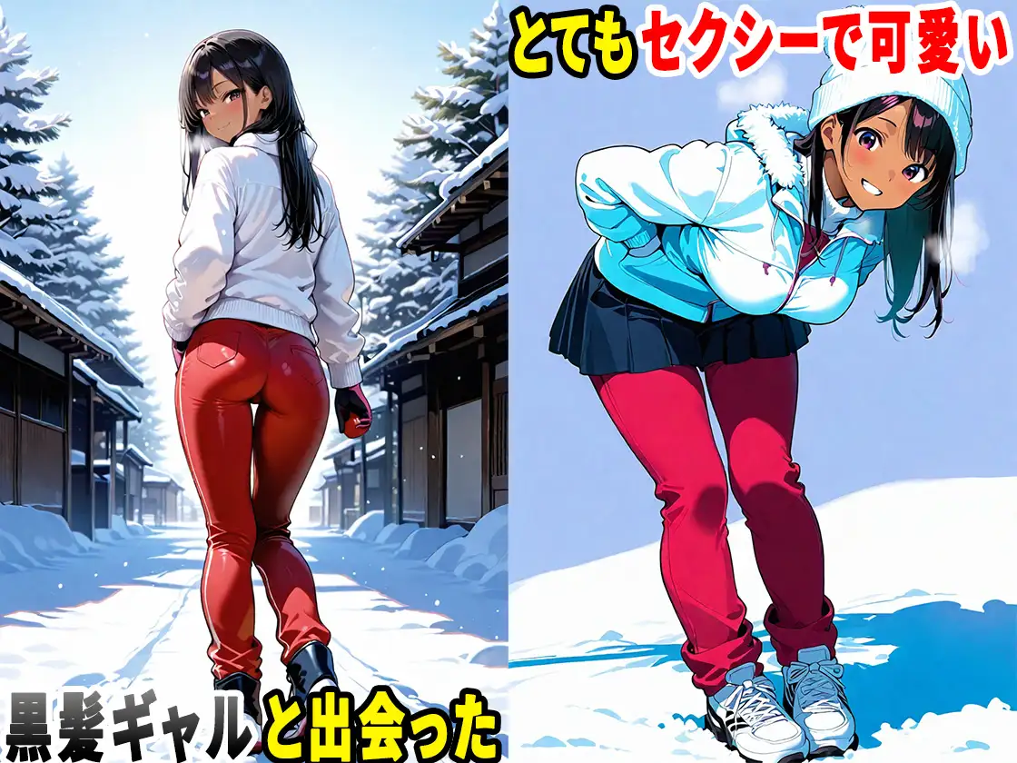 スキー旅行で黒髪ギャルと出会ったので、生ハメセックスしまくった話 サンプル画像 2