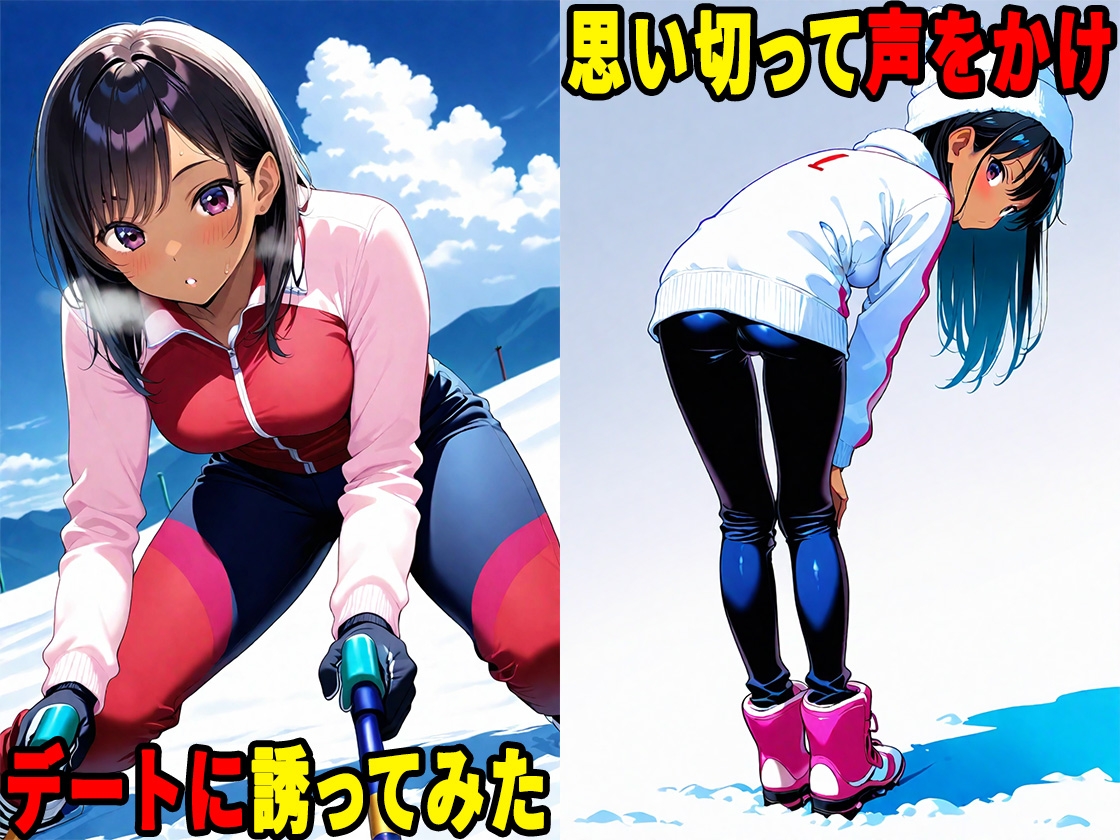 【エロサリアム】同人CG・AI『スキー旅行で黒髪ギャルと出会ったので、生ハメセックスしまくった話』4