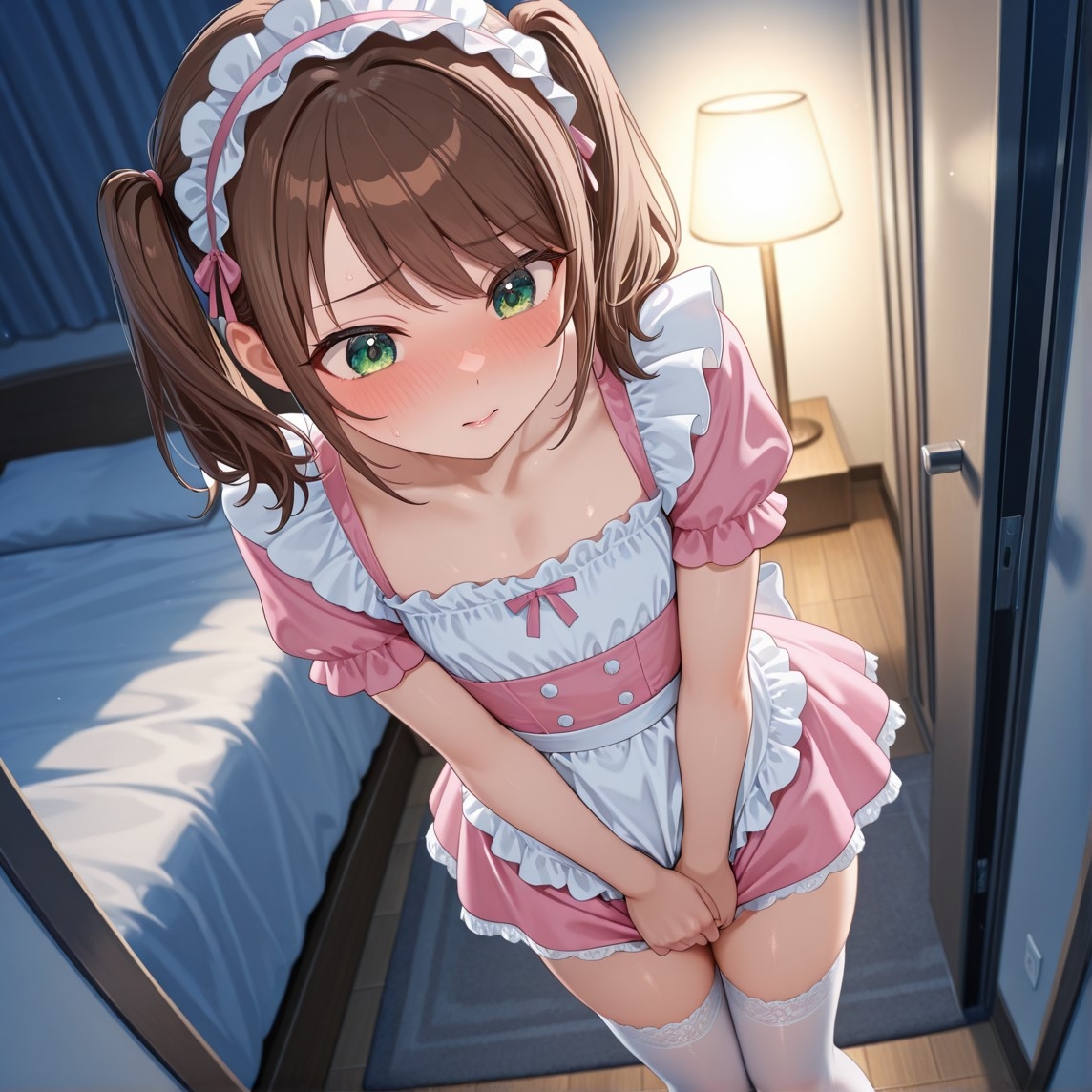 【人造緑】だが食事も終えて落ち着くと我慢をしています『咲とエプロン』5