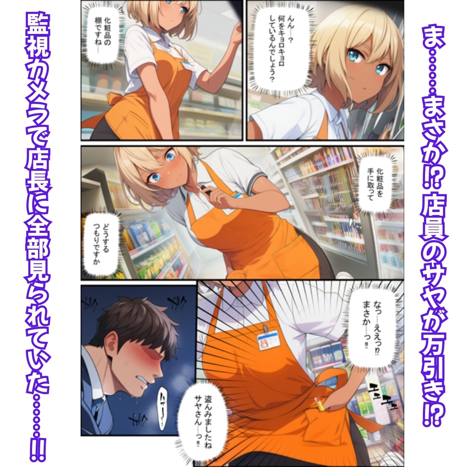 金髪ギャルの背徳勤務！コンビニ店長に寝取られ絶頂メス堕ち_4