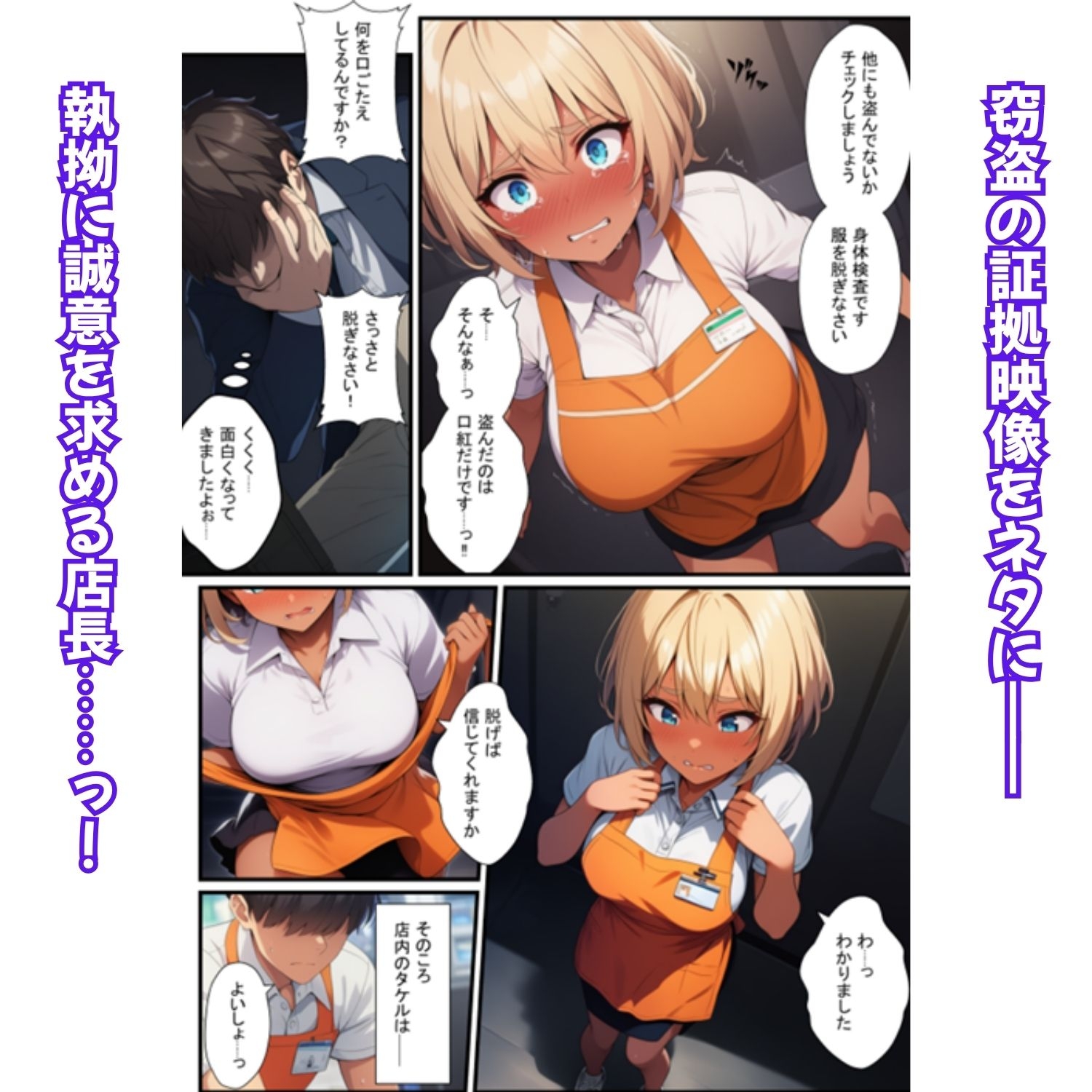 金髪ギャルの背徳勤務！コンビニ店長に寝取られ絶頂メス堕ち_5