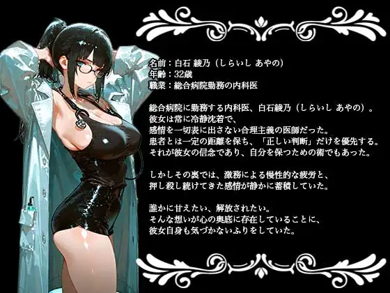【巨乳女医】絶対に一線を越えないはずだった巨乳女医が夜の病室で倫理を失うまで サンプル画像 4