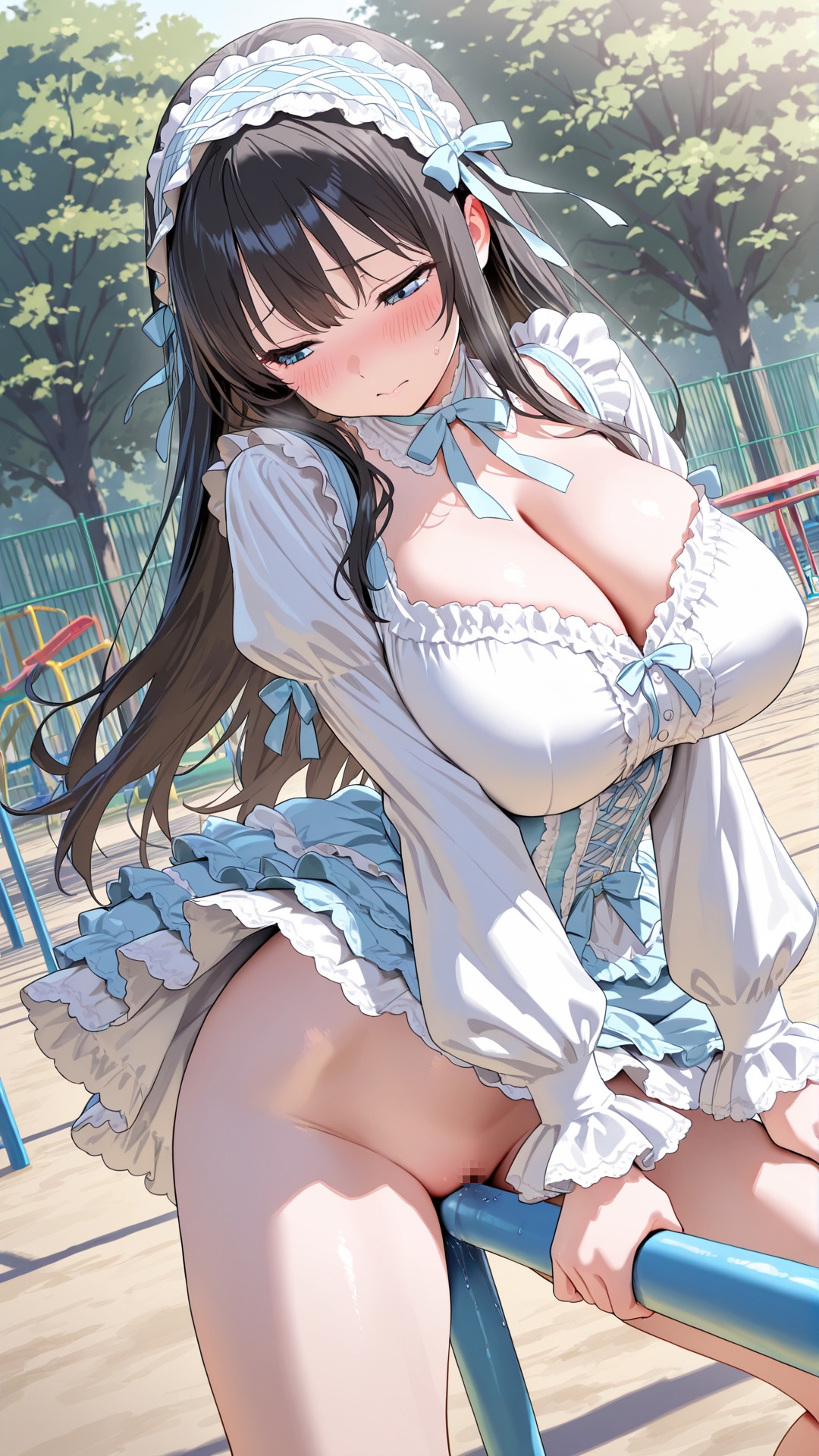 【角オナニー動画】きもちいい角を見つけちゃった女の子たち10本パート(6)爆乳ロリータファッションの女の子_8