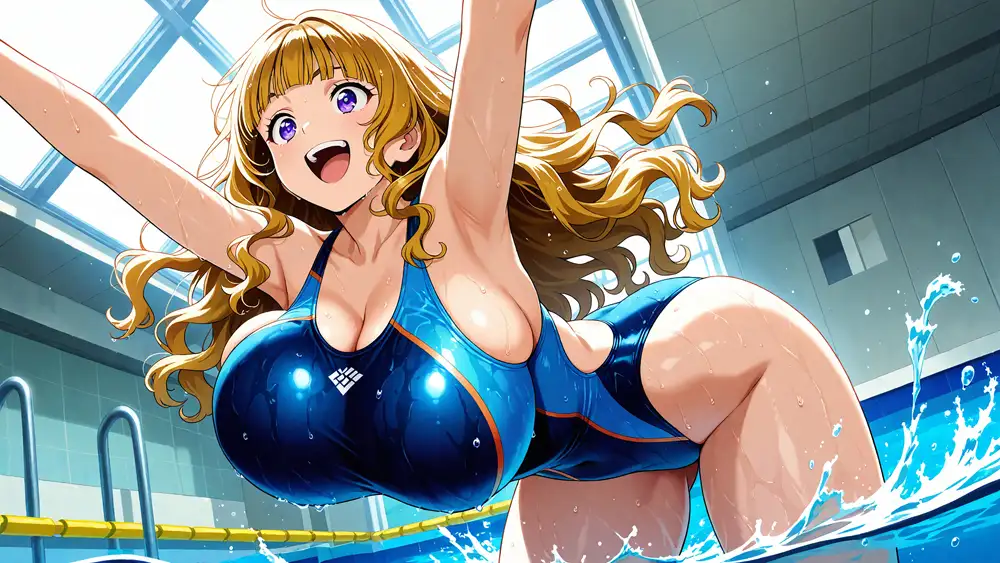 【4K】爆乳ツインカラー水泳部が合宿で媚薬漬け！指導者と濡れ交尾 サンプル画像 3