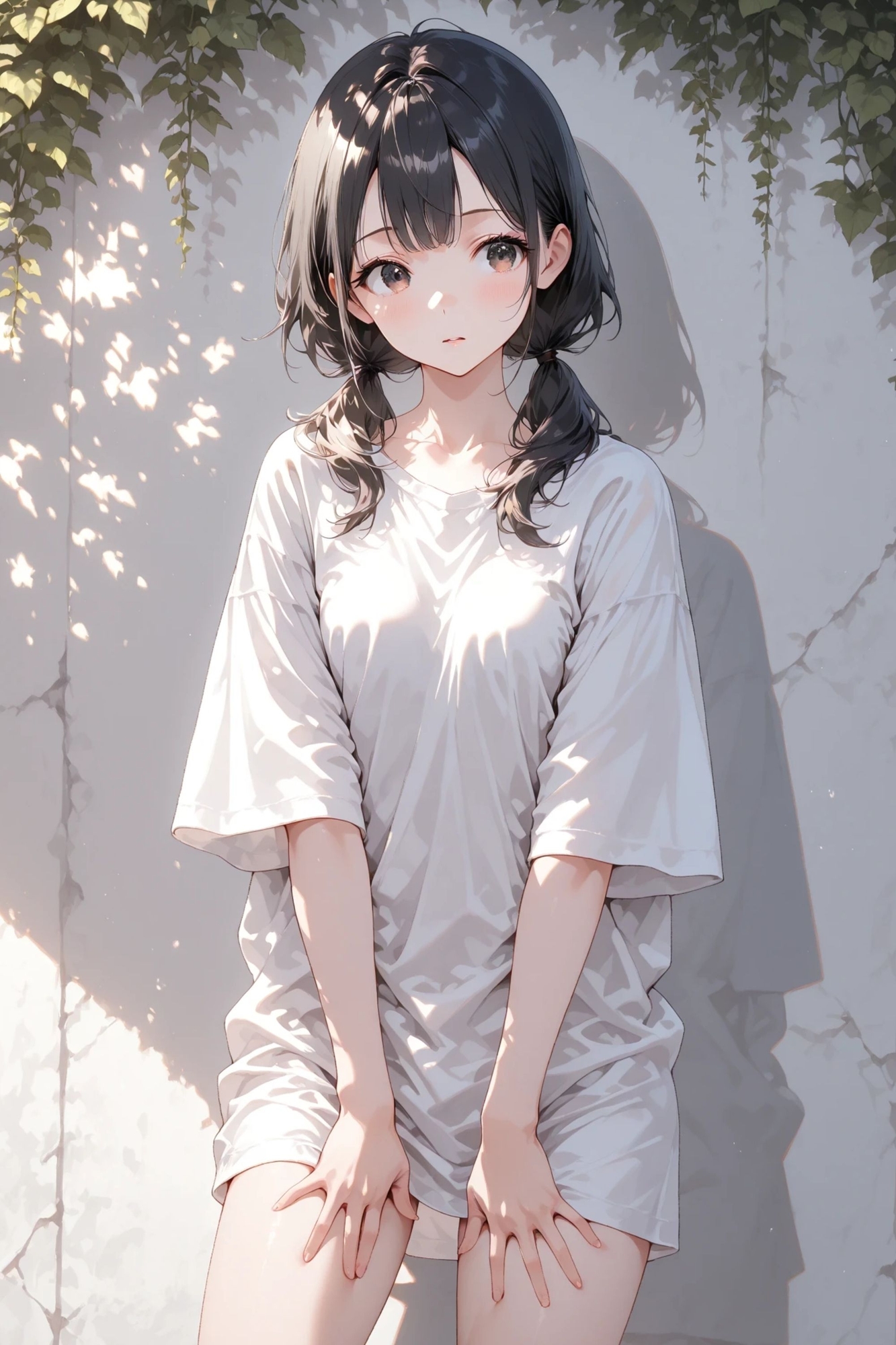 陽菜 - 白い壁 - ヌードイラスト集_1