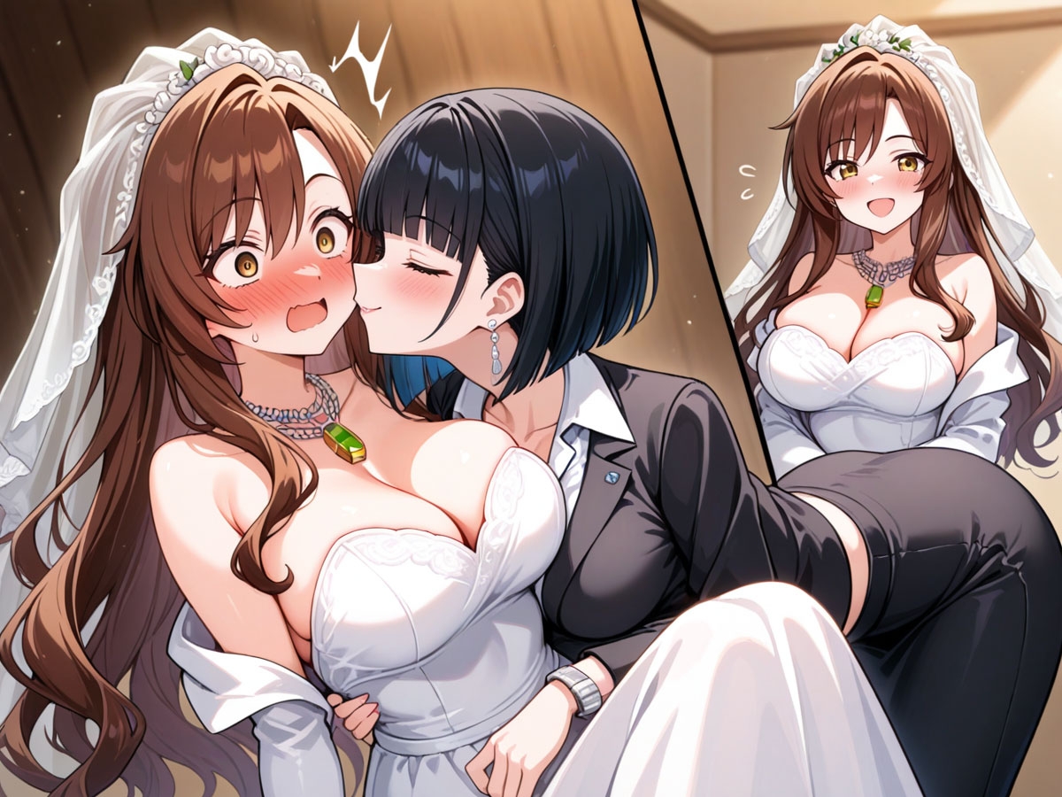 【NTR 百合】純白の花嫁を美人ウェディングプランナーに寝取られた…「本当の女の喜びを教えてあげる♡」 画像3