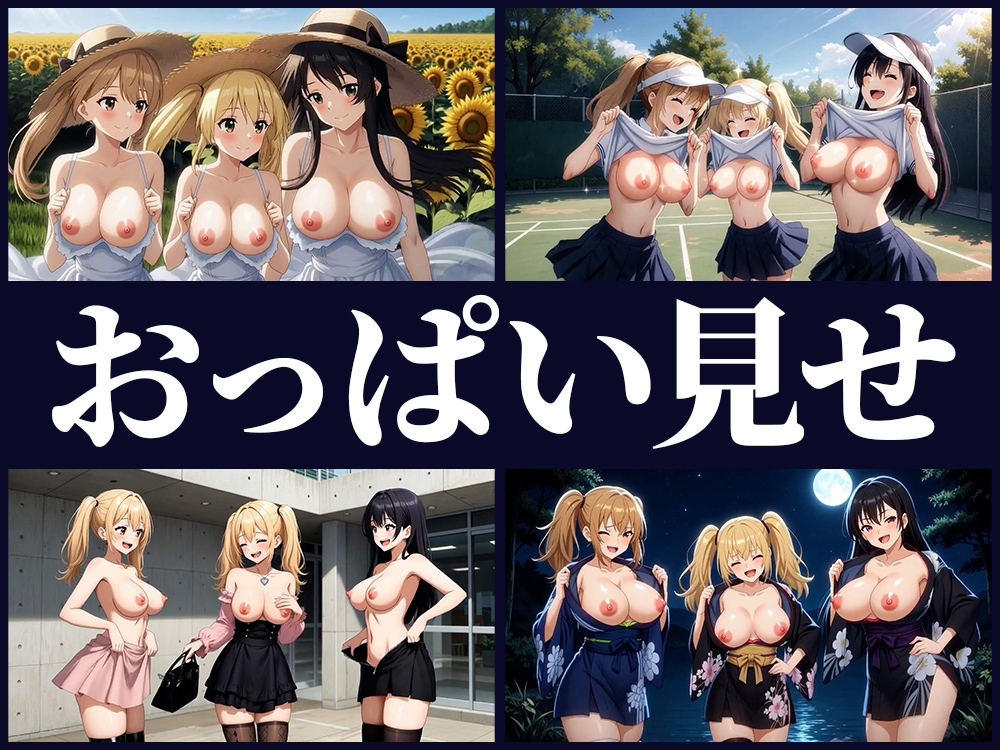 【4K神画質】美しき3人の露出狂_5