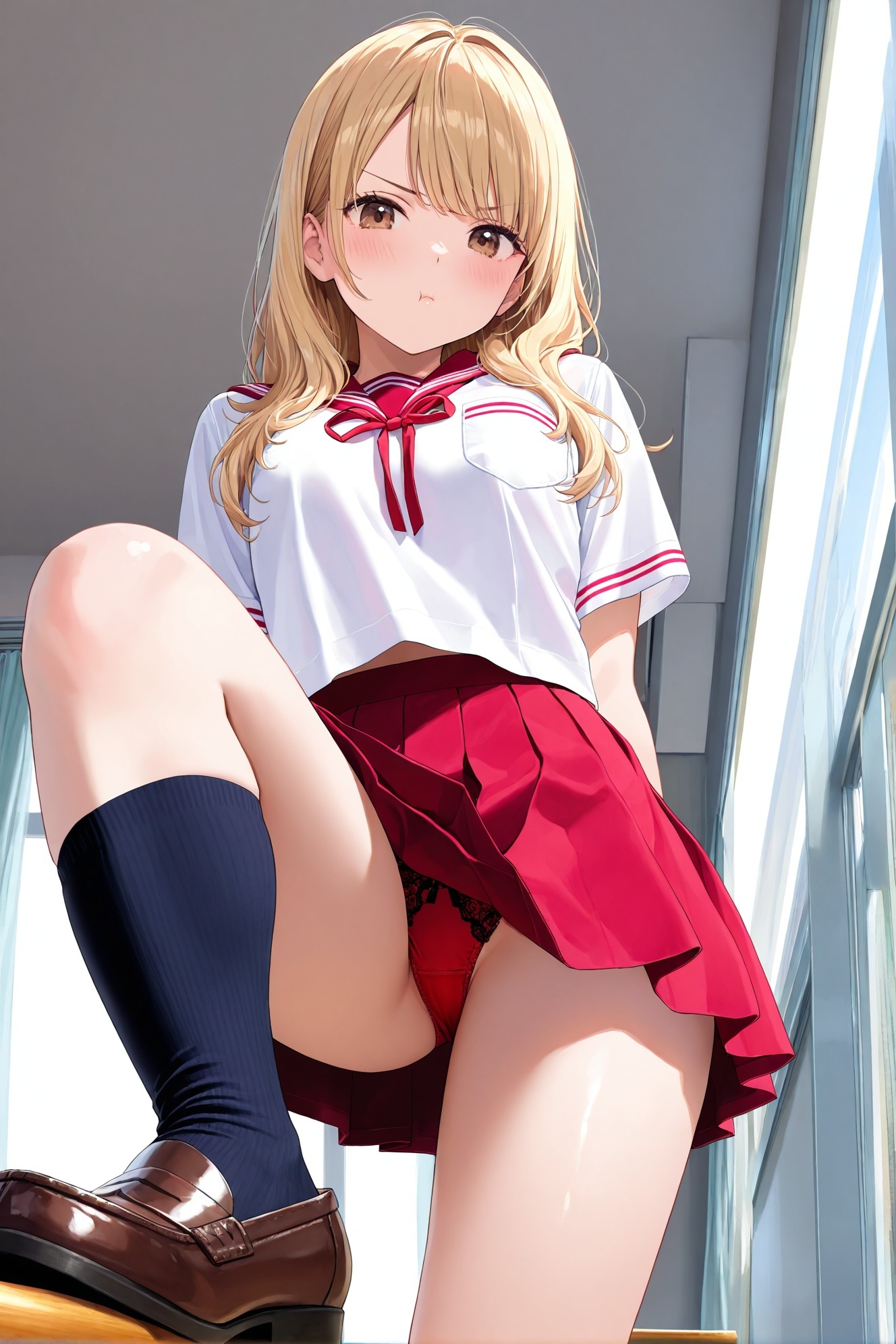 黒ハイソックスJKの踏みつけパンチラ Vol.2_2