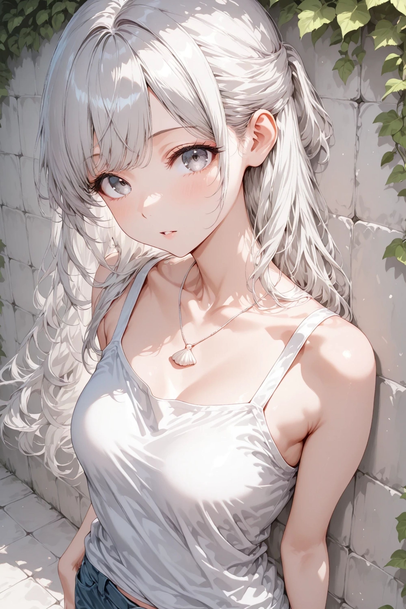 白雪 - 白い壁 - ヌードイラスト集_1