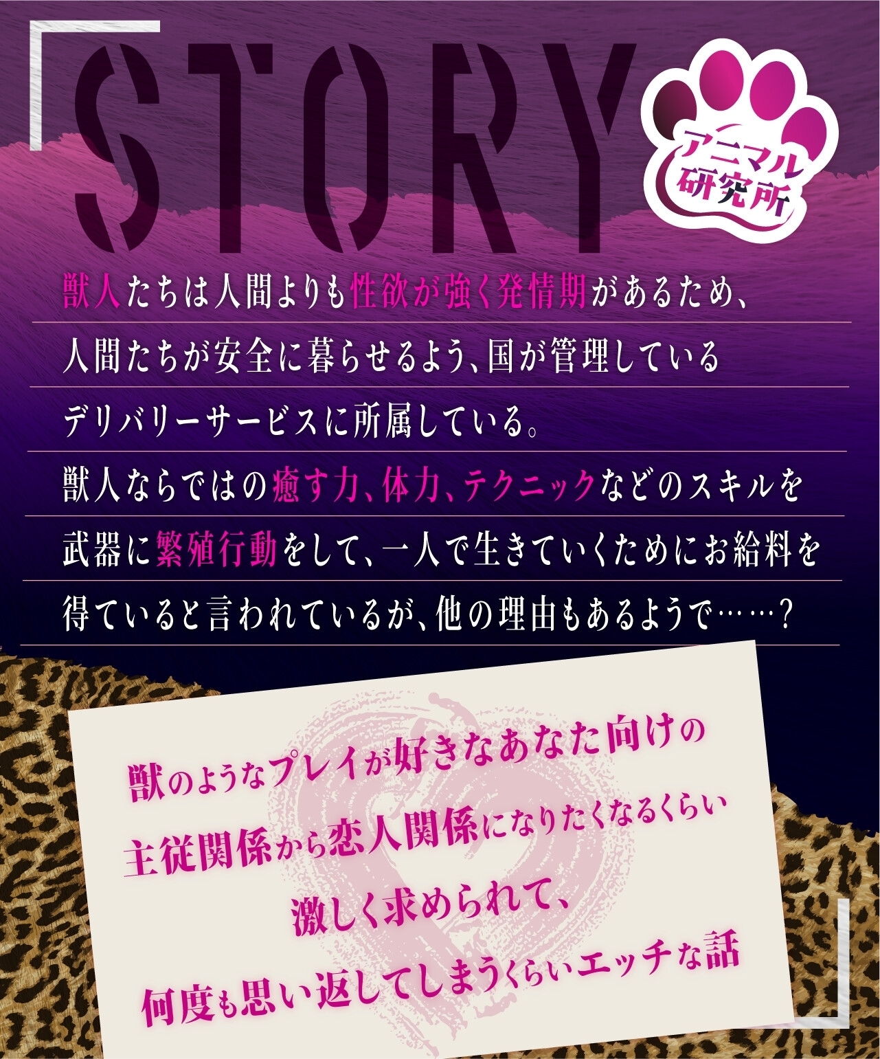 【CV:六条銀】※禁恋注意※ 優しさの裏で噛み痕を刻むハイエナのライカ君【KU100】【アニマル研究所】-1画像