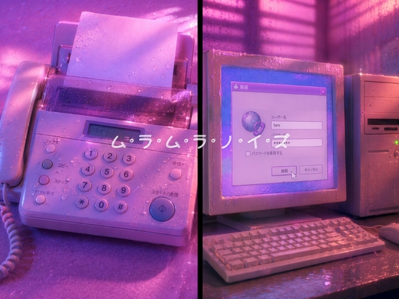 【1時間耐久】ノイズコラージュASMR ム・ラ・ム・ラ・ノ・イ・ズ ～ あの頃のモデム・FAX・そしてピポパな音 ～