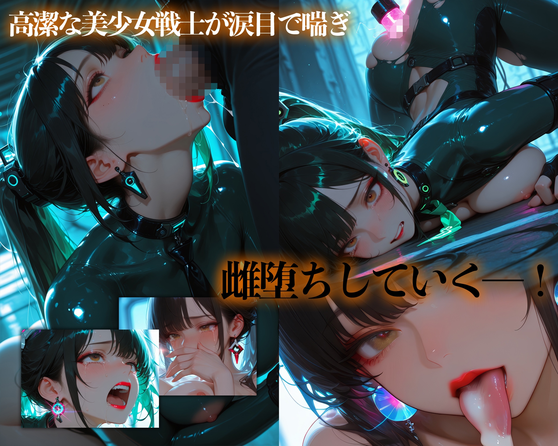 【イラスト+アニメ付き】イヴ完全服従、ナノスーツの美少女戦士肉便器調教記録～イヴの敏感おま●こ24時間搾精耐久～_5