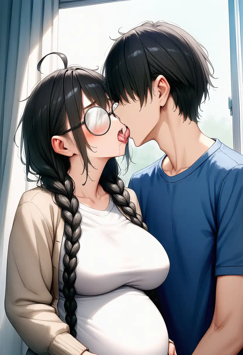 ムチムチメガネとsexして妊娠させて出産させてを2回 サンプル画像 10