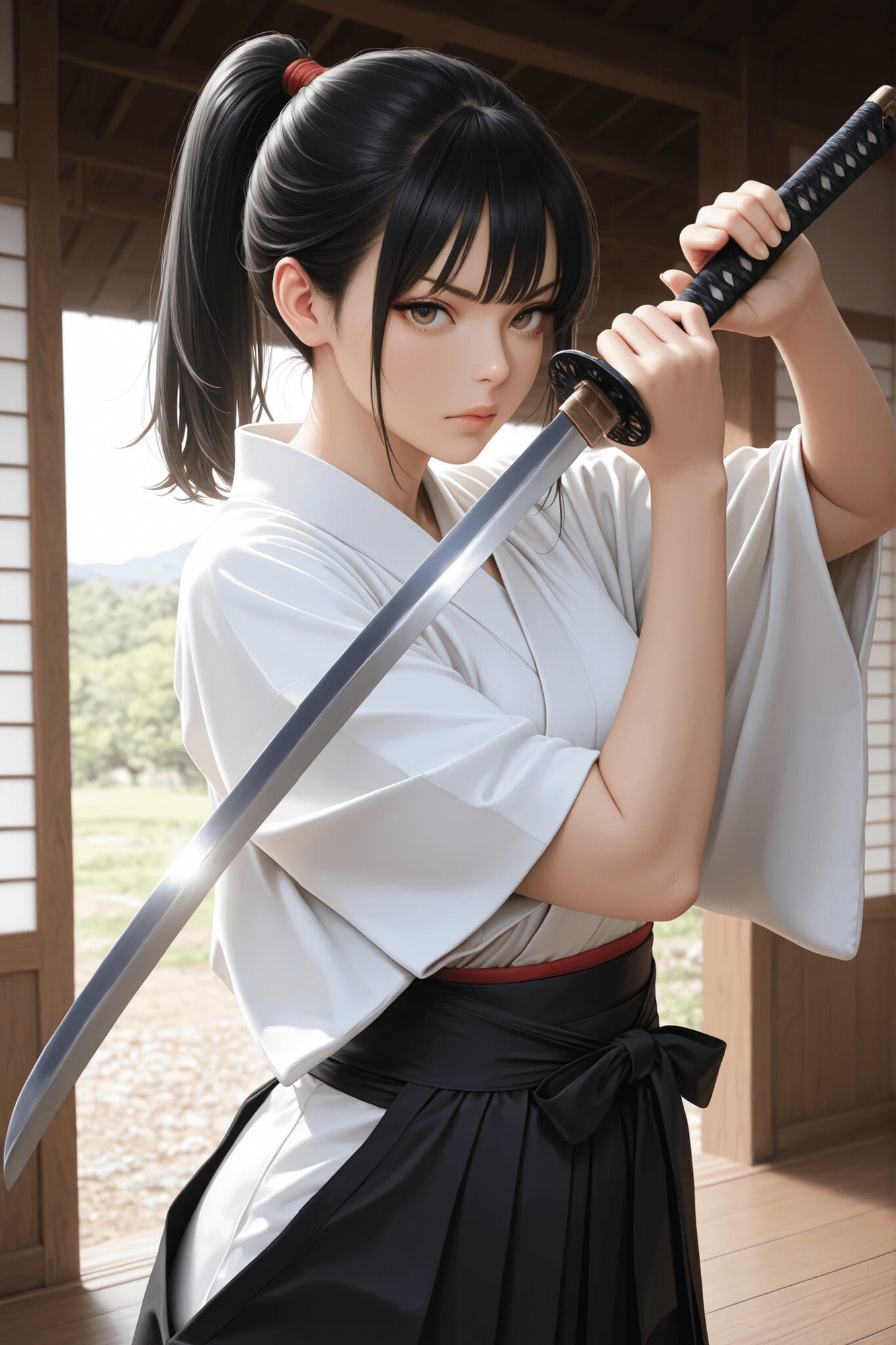 女性剣士と桜の下で着たままえっち！刀じゃなくて別なモノ抜いてやろうぞ！_1