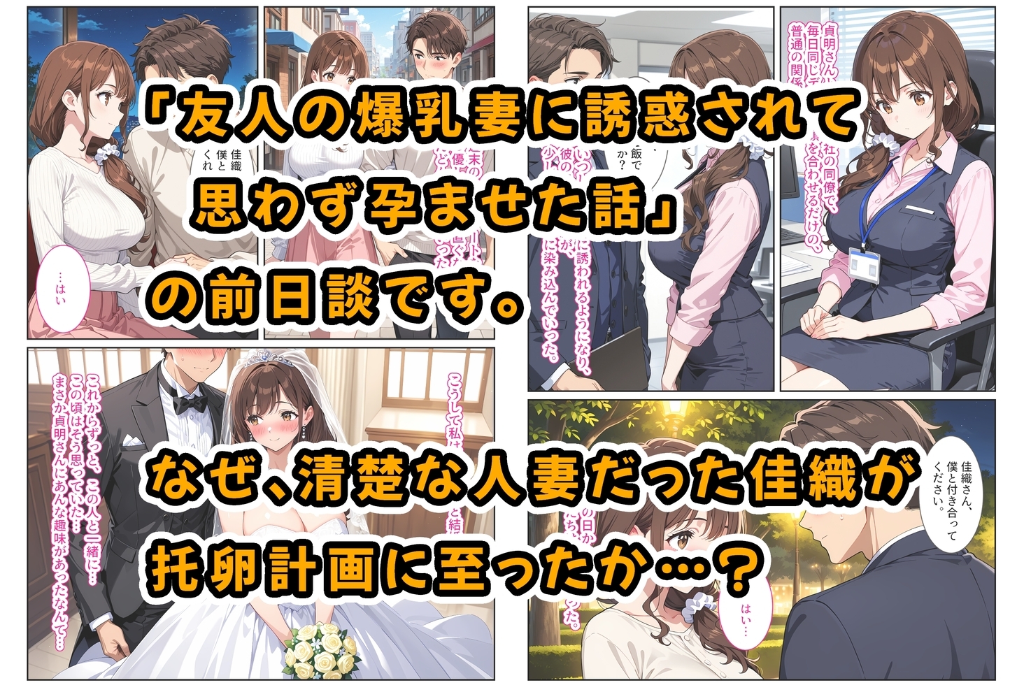 友人の爆乳妻に誘惑されて思わず孕ませた話‐前日譚夫の性癖で托卵覚醒した清楚妻_1
