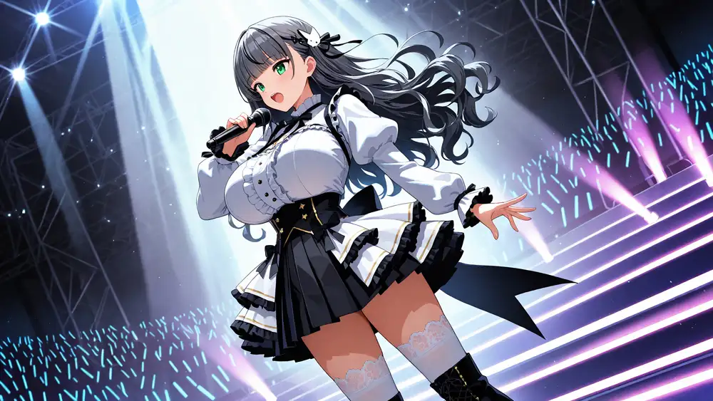 爆乳アイドルが秘密の副業で衣装のままハメ撮り受精【4K】【400枚】 サンプル画像 3