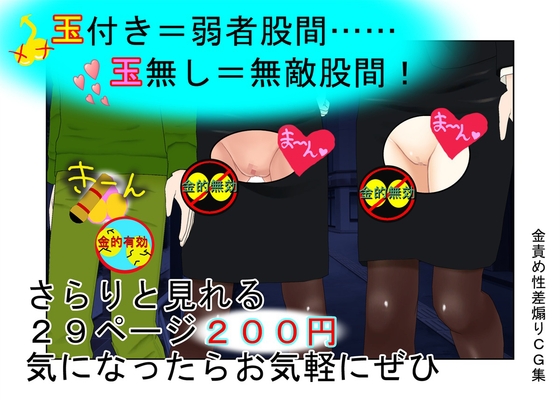 『お触り男と金責め婦警さん』夜道でお触りやっちゃった男が婦警さんに見つかり、女と舐めて振り切ろうとするもキ〇タマ蹴りで捕らえられる、金責め性差煽りのお話