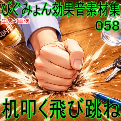 ぴぐみょん効果音素材集058机叩く飛び跳ね ジャケット画像