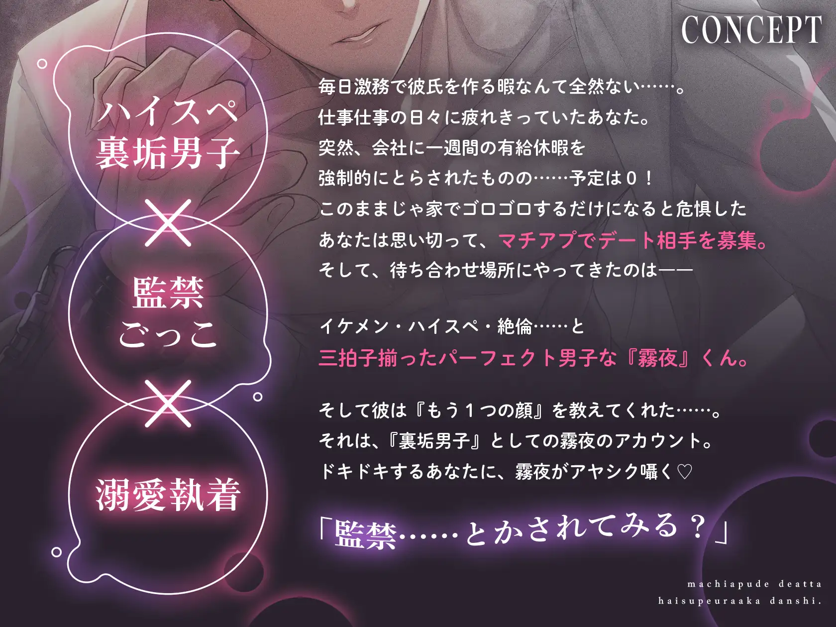 【※トロ甘堕ち確定】マチアプで出会ったハイスペ裏垢男子との1週間監禁ごっこ【巨根絶倫男子と脳がバグるガチ執着♡わからせ♡溺愛生活♡→沼♡沼♡沼♡】 [Rabbit's Plug] | DLsite がるまに