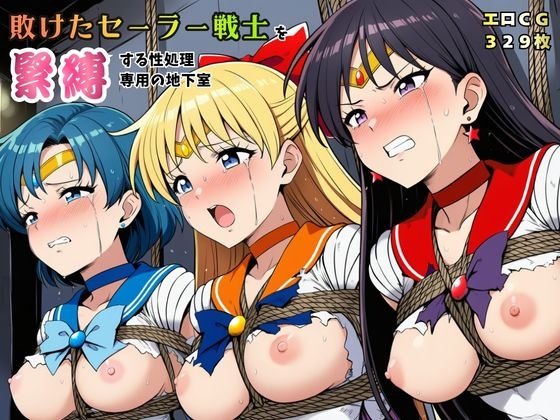 敗けたセーラー戦士を緊縛する性処理専用の地下室【マー○ュリー・ヴ○ーナス・マー○】