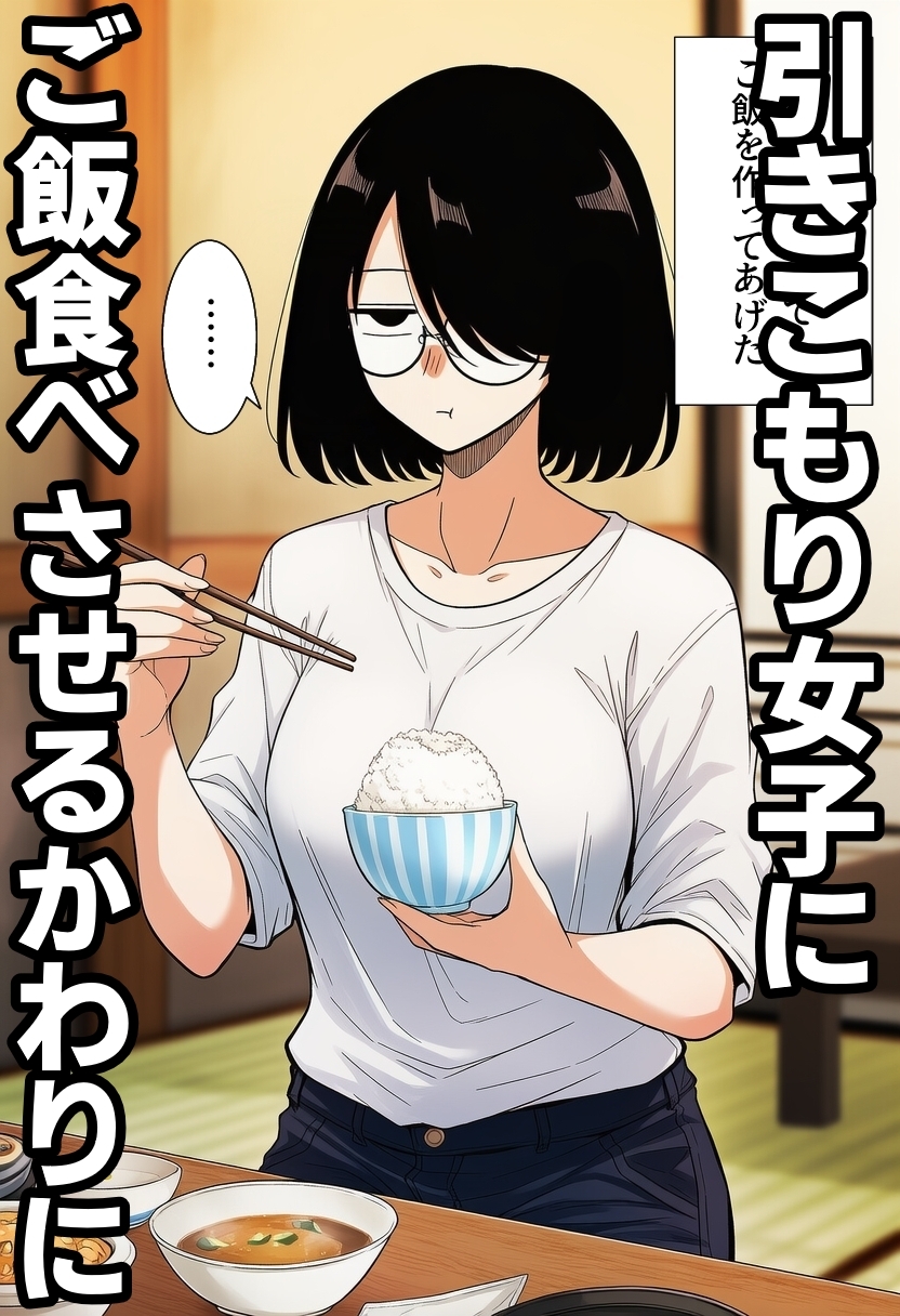 引きこもり女に餌付けしてたら、セックスさせてくれるようになった。_3