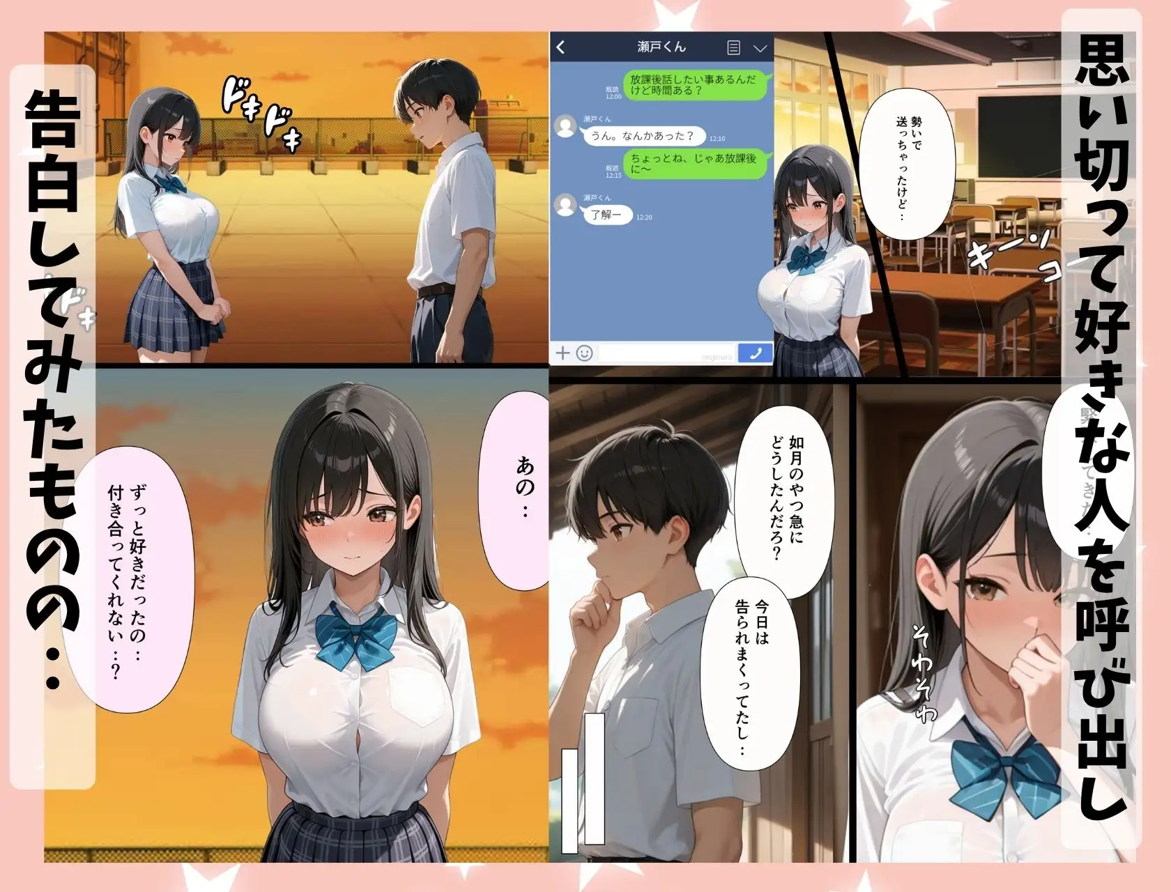 ギャルなぎさちゃん。黒髪清楚系にイメチェンし一途なご奉仕セックスで本命彼女に昇格しちゃう話 サンプル画像 2