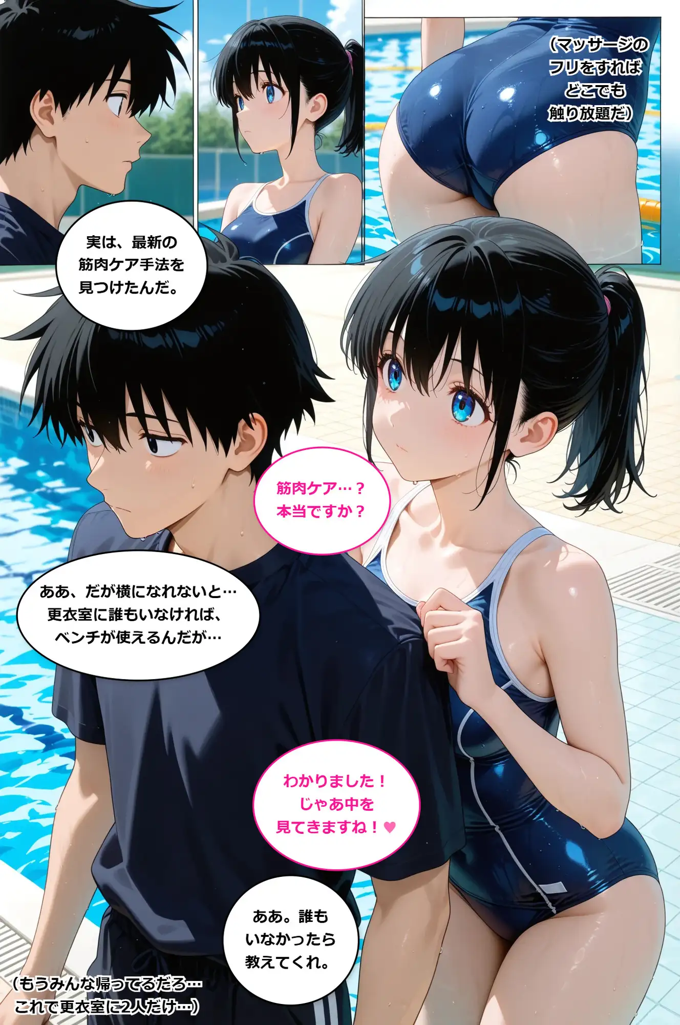 放課後の特別指導〜水泳部の先輩に、ぜんぶ教えてもらいました〜 サンプル画像 2